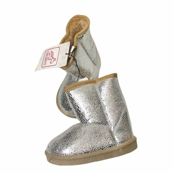 Swiggles Silver Ankle Boots Sz 5 Baby Kids Girls - Picture 1 of 7